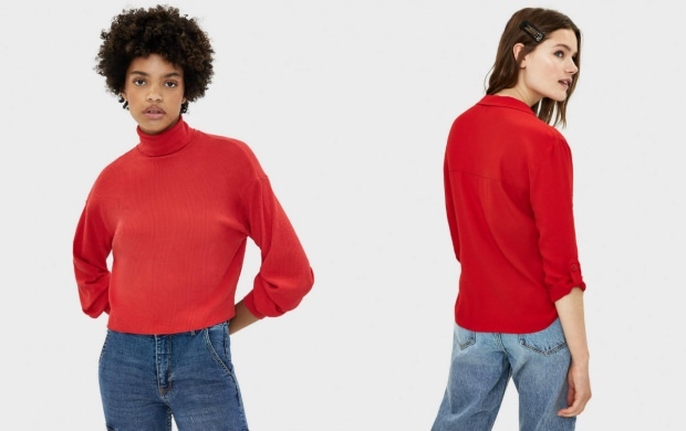 sweter w kolorze czerwonym
