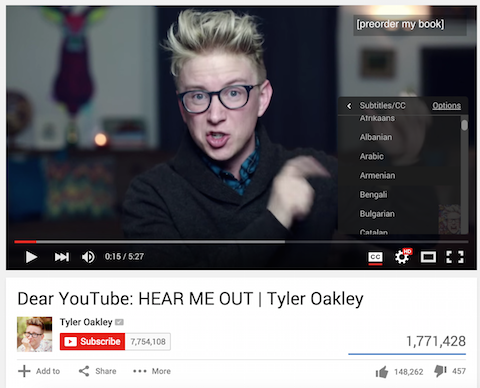 Tyler Oakley wideo z napisami