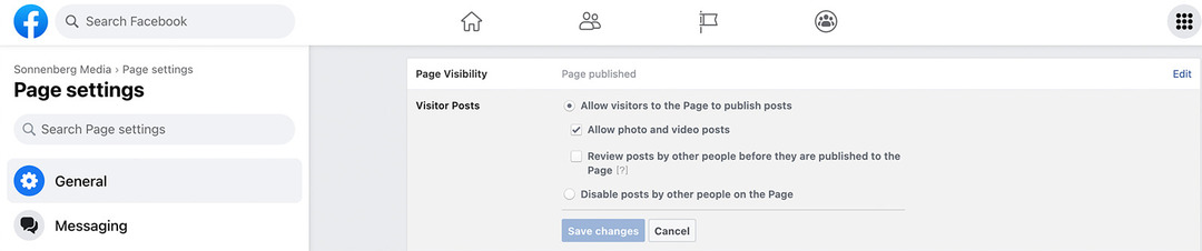 jak moderować-stronę-facebook-rozmowy-post-review-moderation-classic-pages-experience-page-settings-step-1
