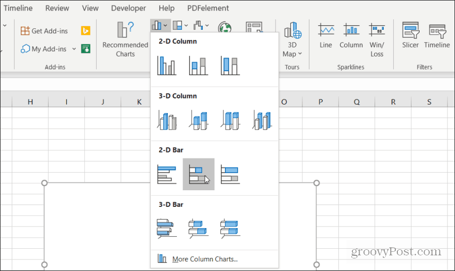 wstaw wykres skumulowany w programie Excel