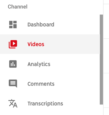 Jak wykorzystać serię filmów, aby rozwinąć swój kanał YouTube, opcja menu, aby wybrać określone wideo YouTube, aby wyświetlić dane analityczne