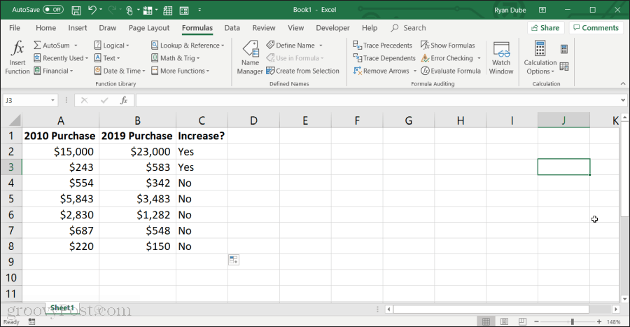 za pomocą funkcji if w programie Excel