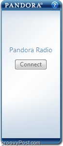 przycisk Połącz, aby uruchomić system Windows 7 gadżetu Pandora