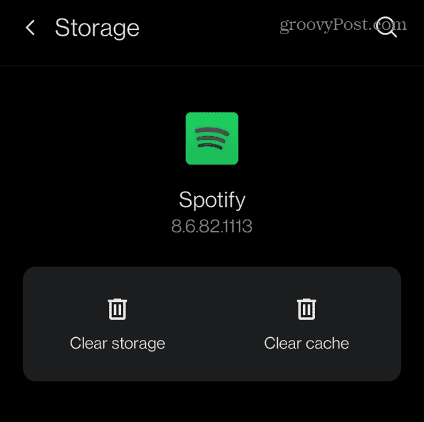 wyczyść pamięć podręczną Spotify Spotify Android