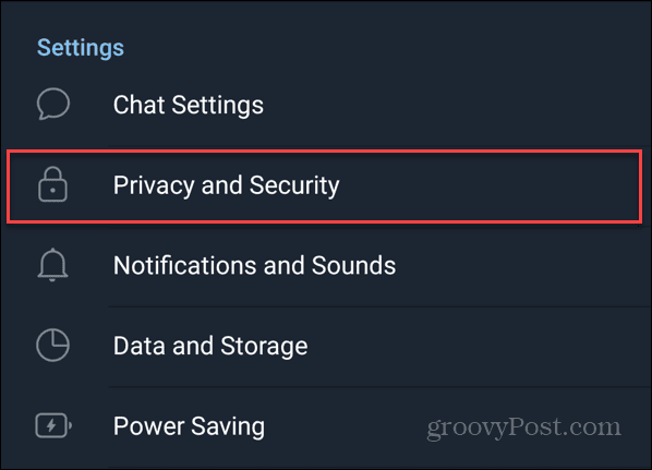 Ustawienia prywatności i bezpieczeństwa w Telegramie na Androidzie