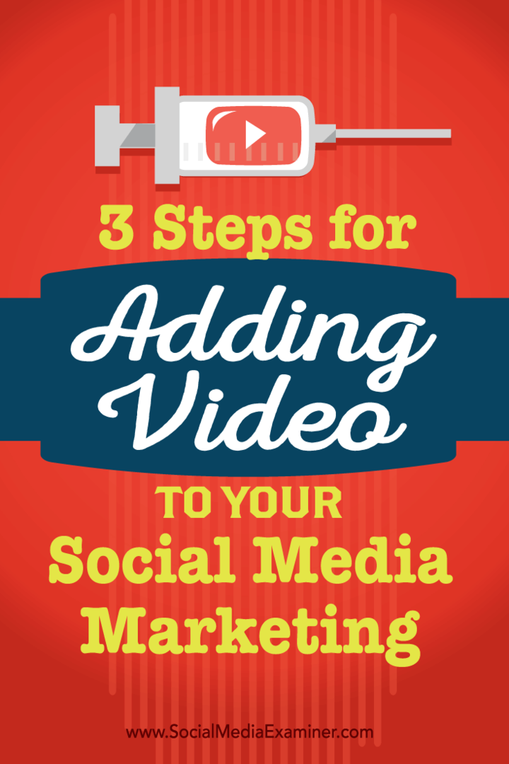 3 kroki, aby dodać wideo do marketingu w mediach społecznościowych: Social Media Examiner