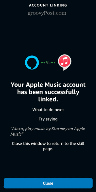połączone konto Alexa Apple Music