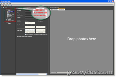 Instrukcje i oznaczanie zdjęć i metadanych obrazu za pomocą narzędzi Microsoft Pro Photo Tools