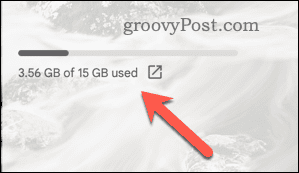 Przykładowy limit miejsca dla konta Gmail