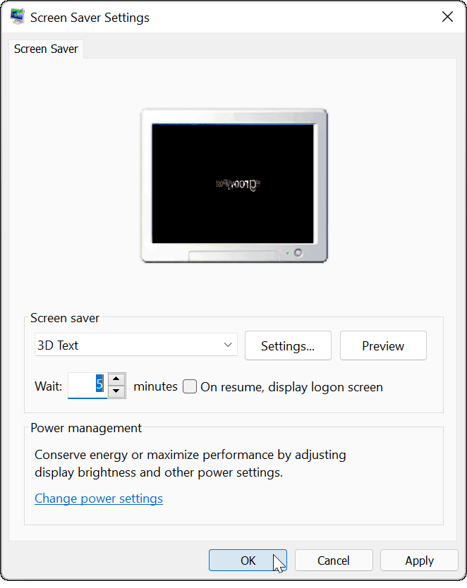  ustawienia wygaszacza ekranu windows 11