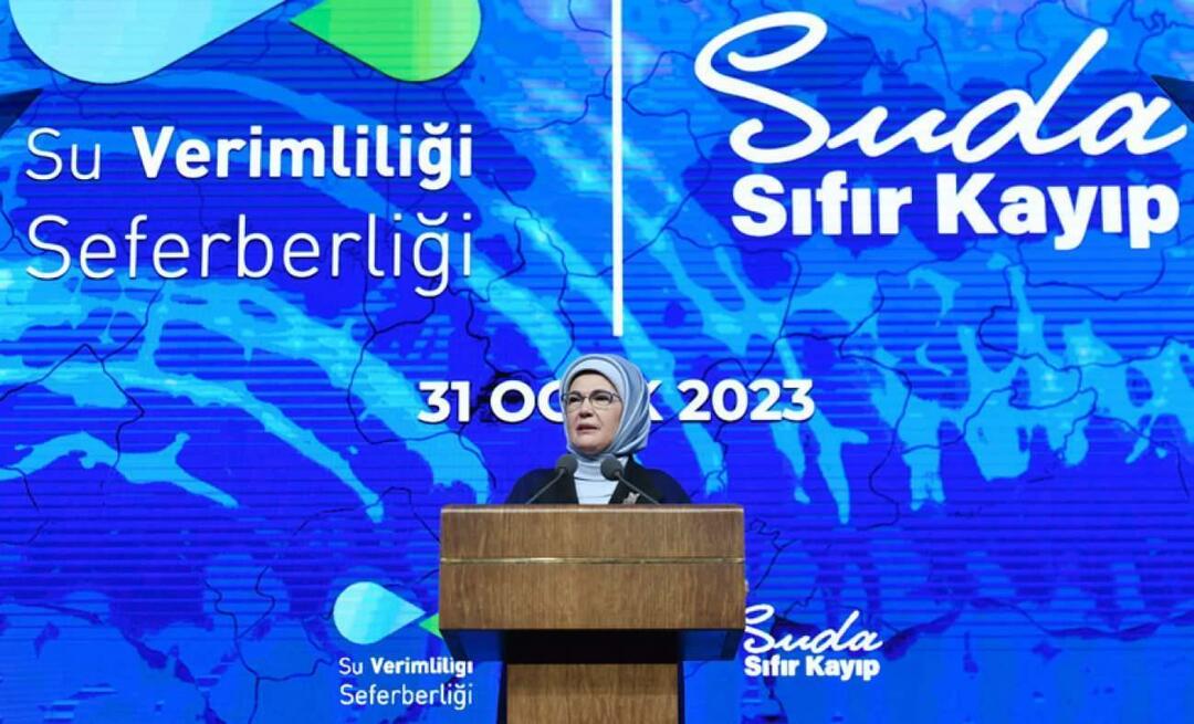 Emine Erdoğan wzięła udział w spotkaniu wprowadzającym „Kampania na rzecz efektywnego gospodarowania wodą”!