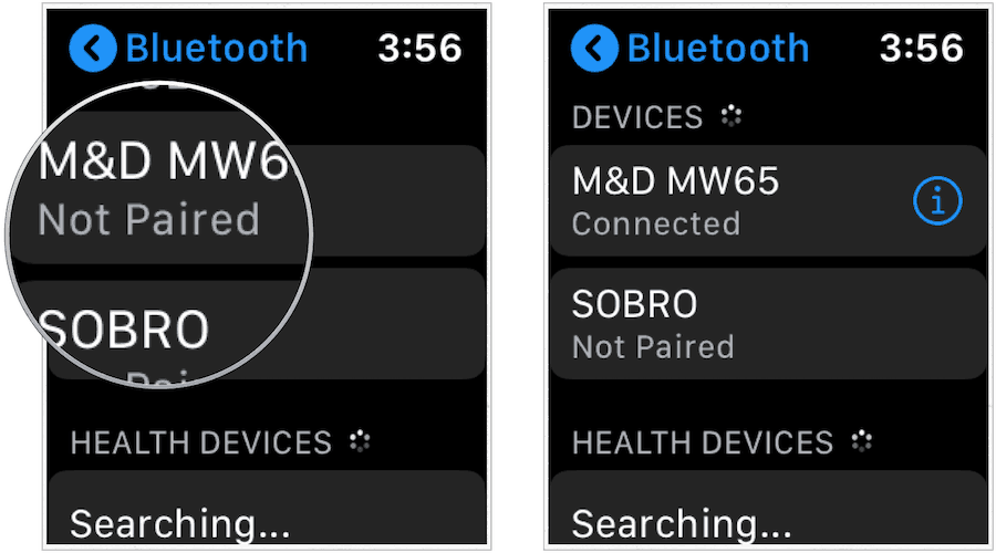 Parowanie Bluetooth w Apple Watch