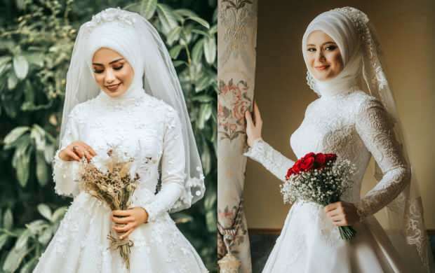 Modele sukni ślubnych Hidżab 2020