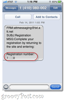 Spam SMS od AT&T