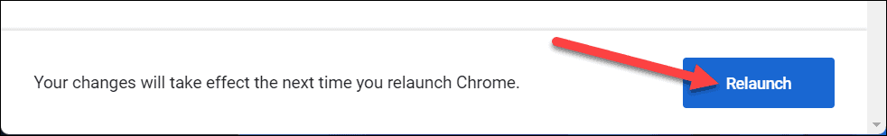 Ponownie uruchom przycisk Chrome