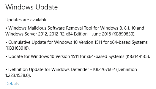 Nowa aktualizacja komputera z systemem Windows 10 KB3163018 Kompilacja 10586.420 Dostępna (zbyt mobilna)