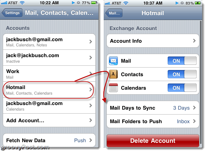 Wysyłanie Hotmaila z iPhone'a