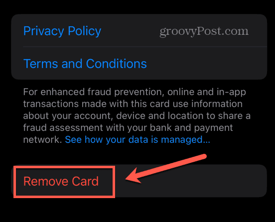 Apple Pay usuń kartę