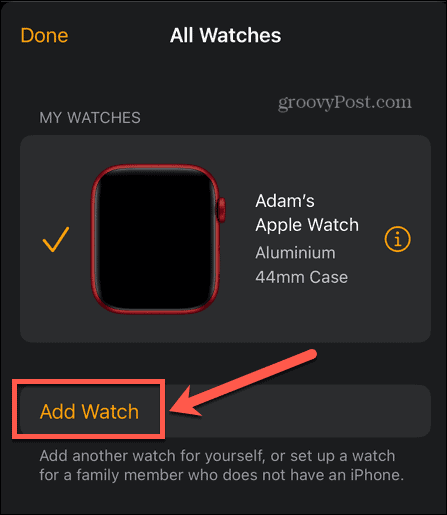 zegarek Apple dodaj zegarek