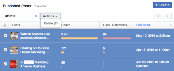 posty z narzędziami do publikowania na Facebooku