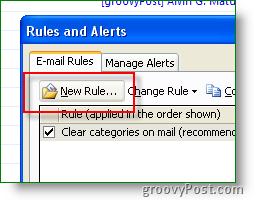 Utwórz nową regułę i alert programu Outlook