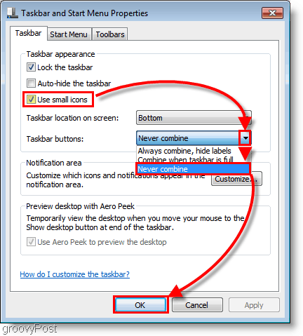Windows 7 dostosowuje pasek zadań