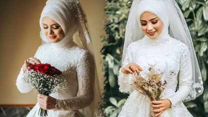 2021 modeli sukni ślubnych hidżabu Najpiękniejsze modele sukni ślubnych hidżabu