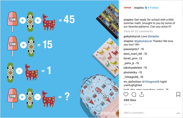 Oryginalny projekt graficzny w poście na Instagramie.