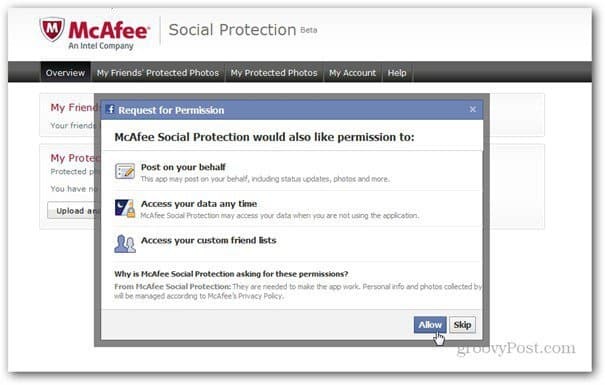 zezwolenia na ochronę socjalną mcaffee facebook