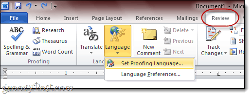 Jak zmienić język sprawdzania w pakiecie Office 2010 z AmEng (USA) na BrEng (Wielka Brytania)