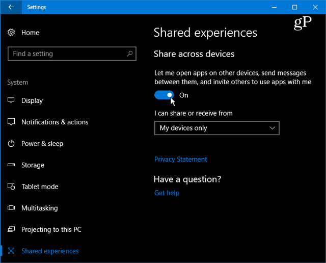 Jak włączyć i korzystać ze wspólnych doświadczeń w systemie Windows 10