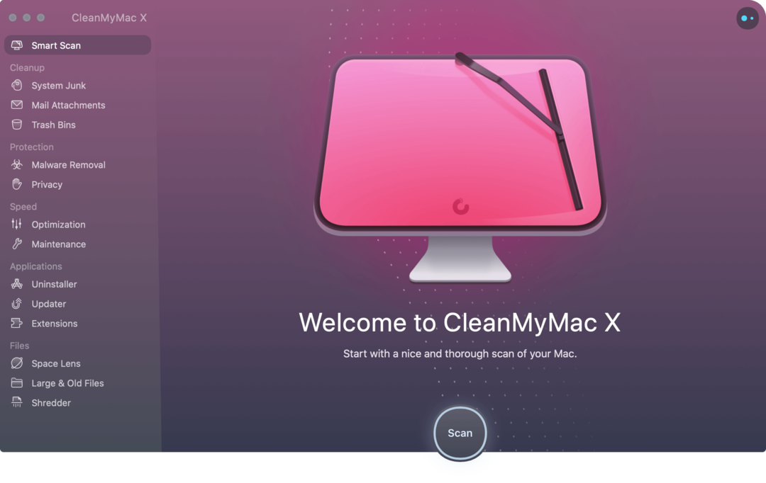 Front CleanMyMac X.
