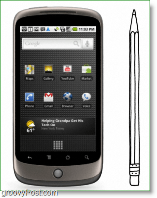 Google Nexus One jest wysoki / gruby jak ołówek
