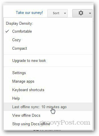 Dokumenty Google offline 7