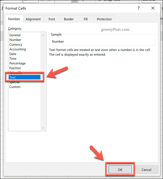 Formatowanie komórek jako tekstu w programie Excel