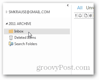 jak utworzyć plik pst dla programu Outlook 2013 - nowa skrzynka odbiorcza folderów