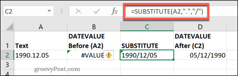 Funkcja SUBSTITUTE w programie Excel