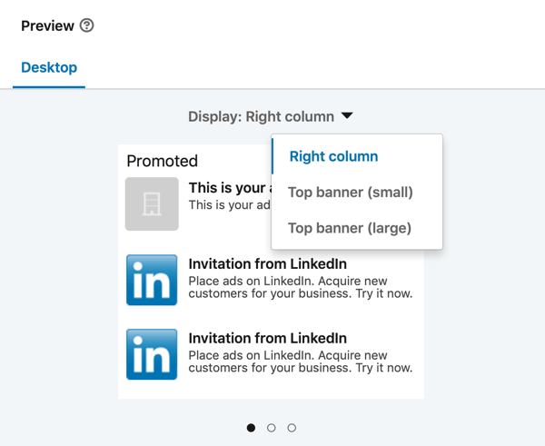 Jak stworzyć reklamę tekstową na LinkedIn, krok 13, podgląd reklamy