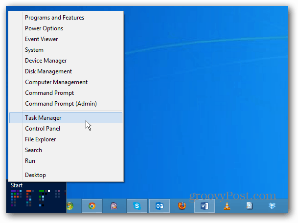 Windows Power Menu użytkownika