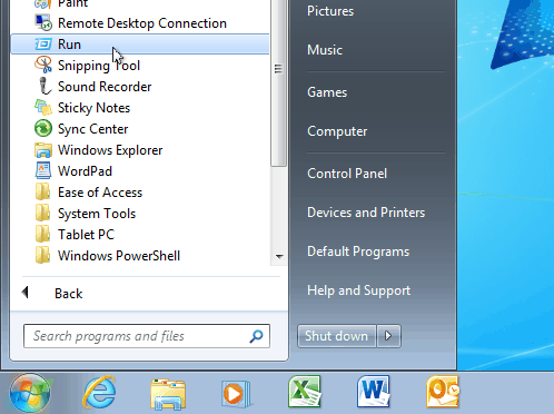 Menu Start systemu Windows 7