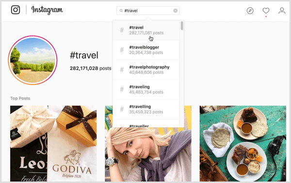 W przypadku niektórych wyszukiwań hashtagów na Instagramie różni użytkownicy mogą zobaczyć różne wyniki treści.