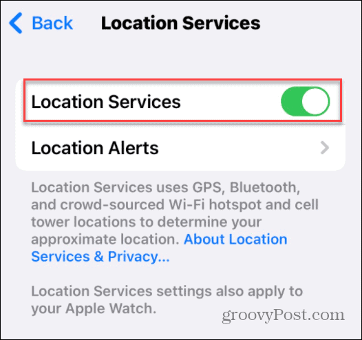 Usługi lokalizacji iPhone'a