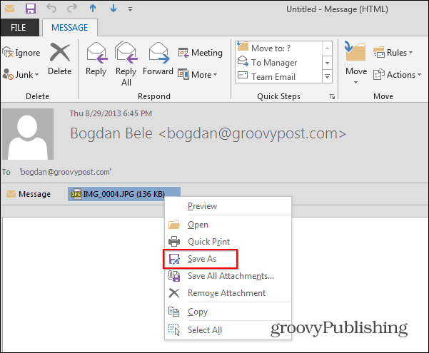 Zmień rozmiar programu Outlook 2013 Zapisz obraz o zmienionym rozmiarze