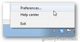 preferencje Dropbox