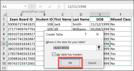 Tworzenie standardowej tabeli w Excelu