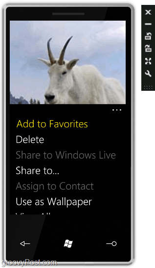 ekran Windows Phone 7 reaguje jak ekran dotykowy