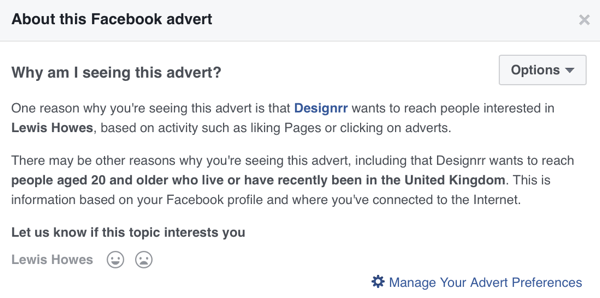 Facebook pokaże szczegółowe informacje dotyczące kierowania reklamy na Facebooku.