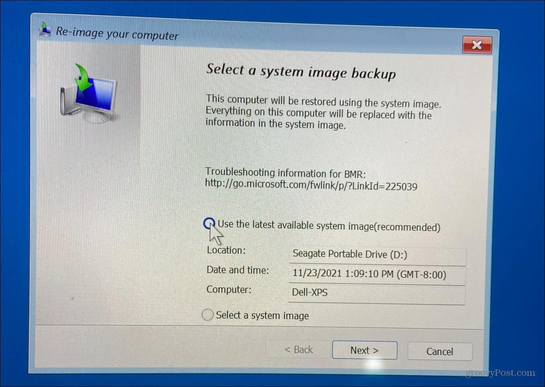 Jak odzyskać system Windows 11 za pomocą kopii zapasowej obrazu systemu