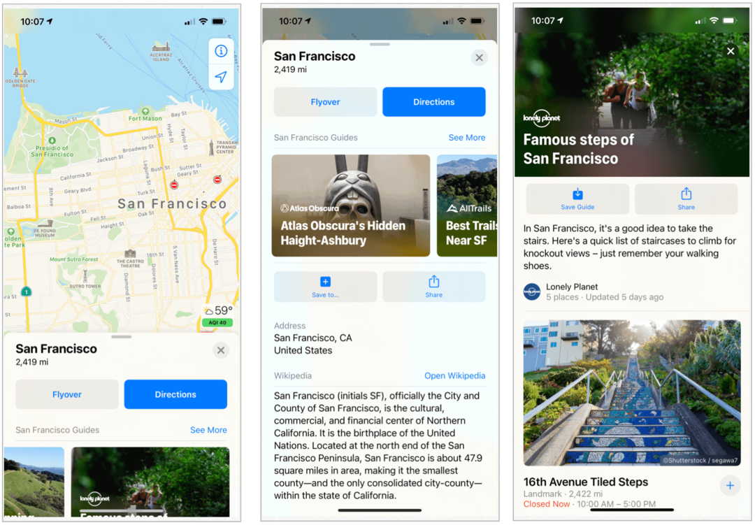 Jak Apple zmieniło Mapy w iOS 14, macOS Big Sur