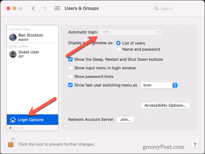 Zezwalaj na automatyczne logowanie na komputerze Mac